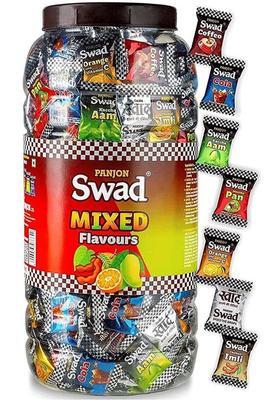 Swad Mixed Chocolate Candy 300 Meetha Pan, Imli, Kopiko Coffee, Pulse Kacha Aam, Orange (1000 G)
