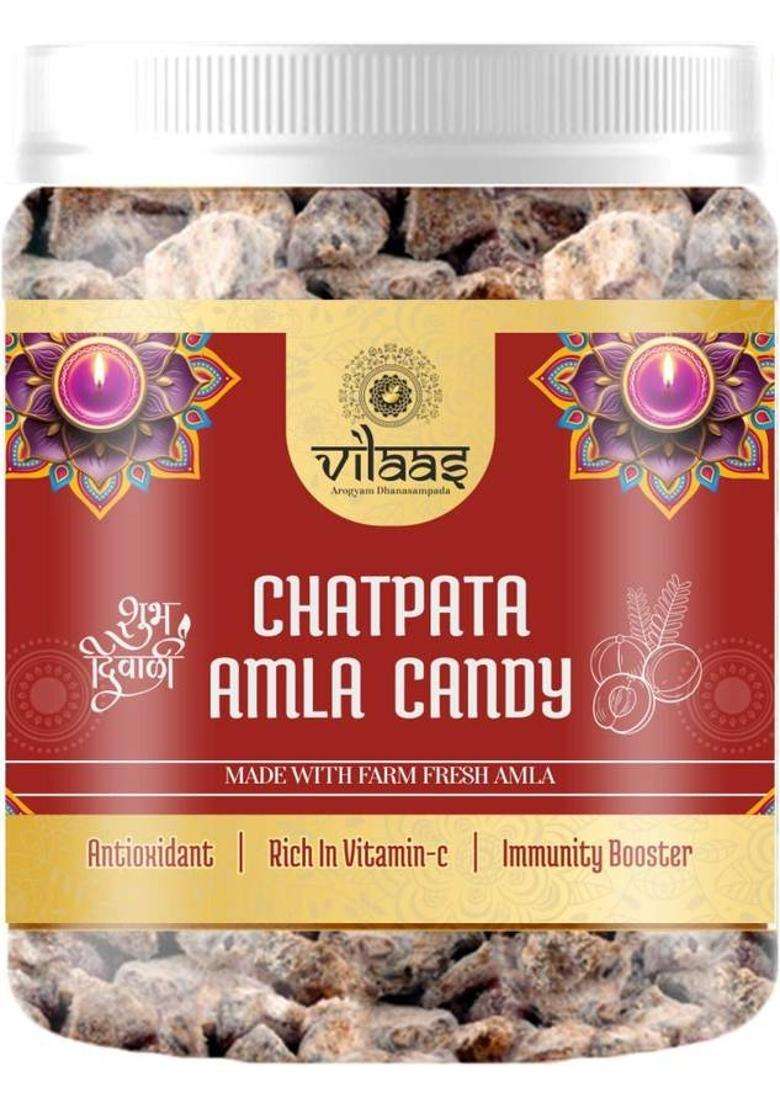 Vilaas Chatpata Amla Candy | 100% Natural, Rich In Vitamin C Boosts Digestion (600 G) Pack of 1 - Indya