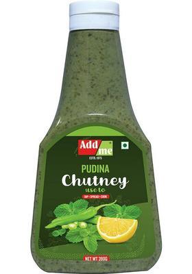 Add Me Pudina Chutney 390 Gm Classic Indian Pani Puri Bhelpuri Chatni Green Mint Sauce Paste (390 G)
