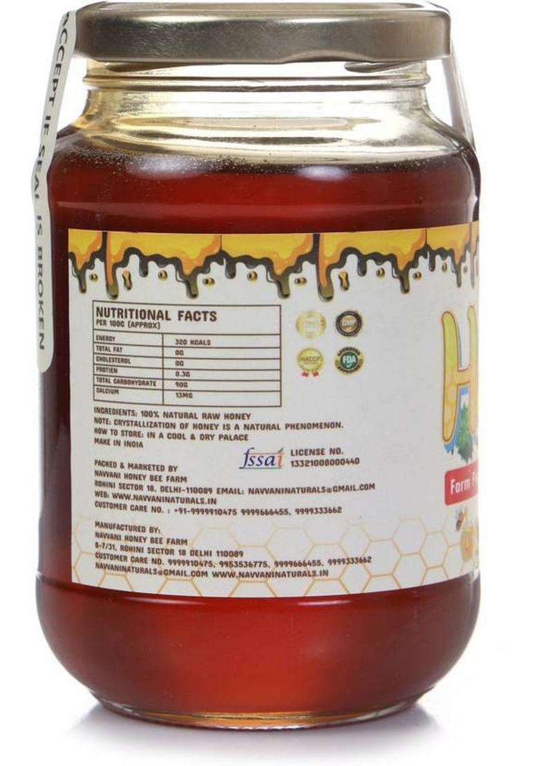 Navvani Naturals Litchi Honey Golden And Tangy Raw Pure Natural Nmr Tested Unprocessed (500 G) - Indya