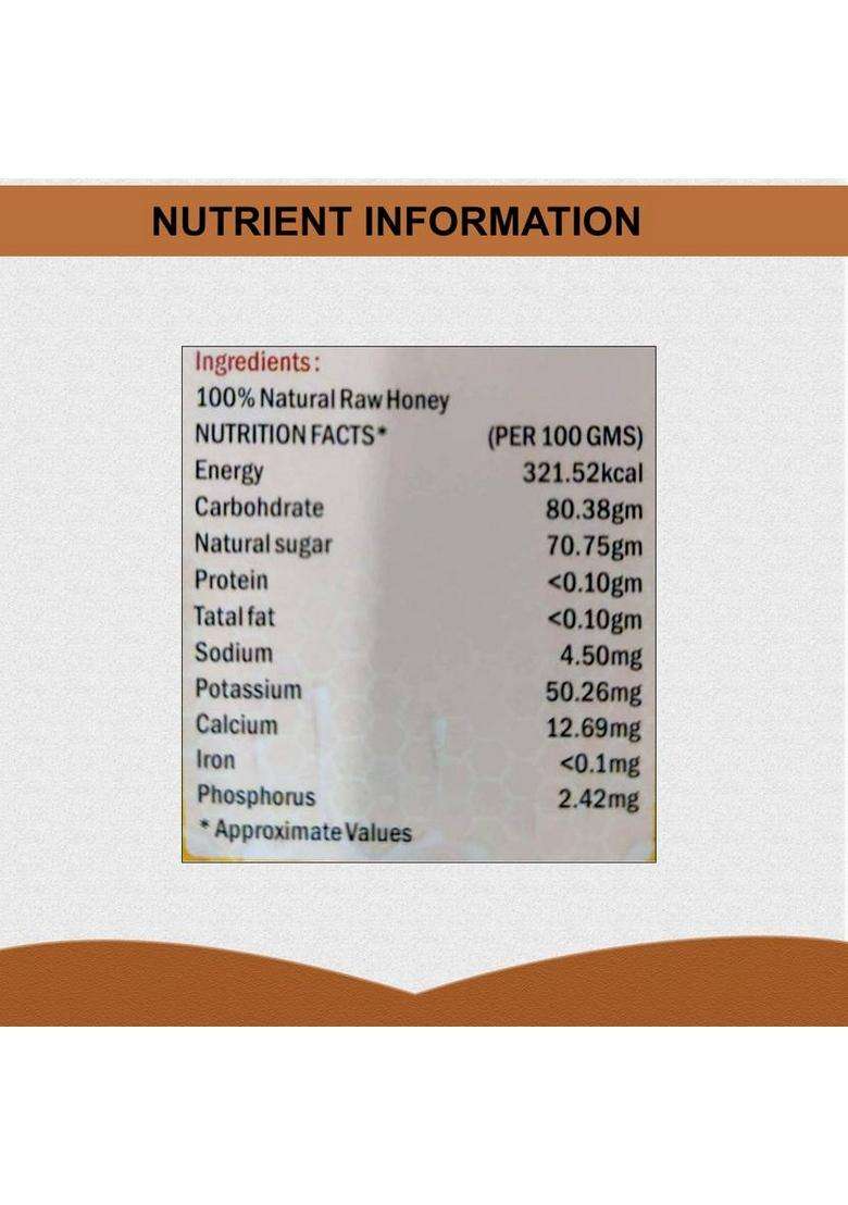 Hillpure Organic Wild Forest Raw Honey, Pure And Natural, Unprocessed, From Uttarakhand (2 X 500 G) - Indya
