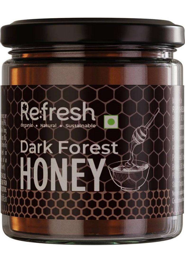 Refresh Raw Dark Forest Honey 50G | Fresh, Natural And Pure Taste Highly Nutritious (2 X 50 G) - Indya