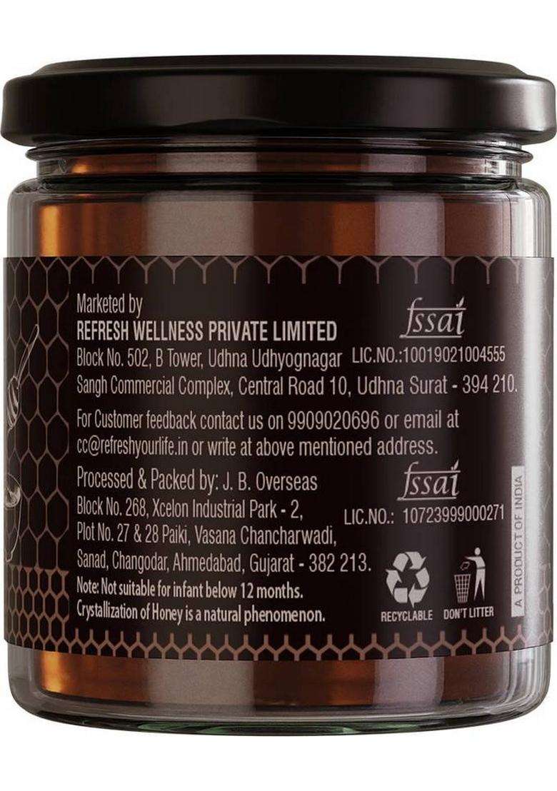 Refresh Raw Dark Forest Honey 50G | Fresh, Natural And Pure Taste Highly Nutritious (2 X 50 G) - Indya
