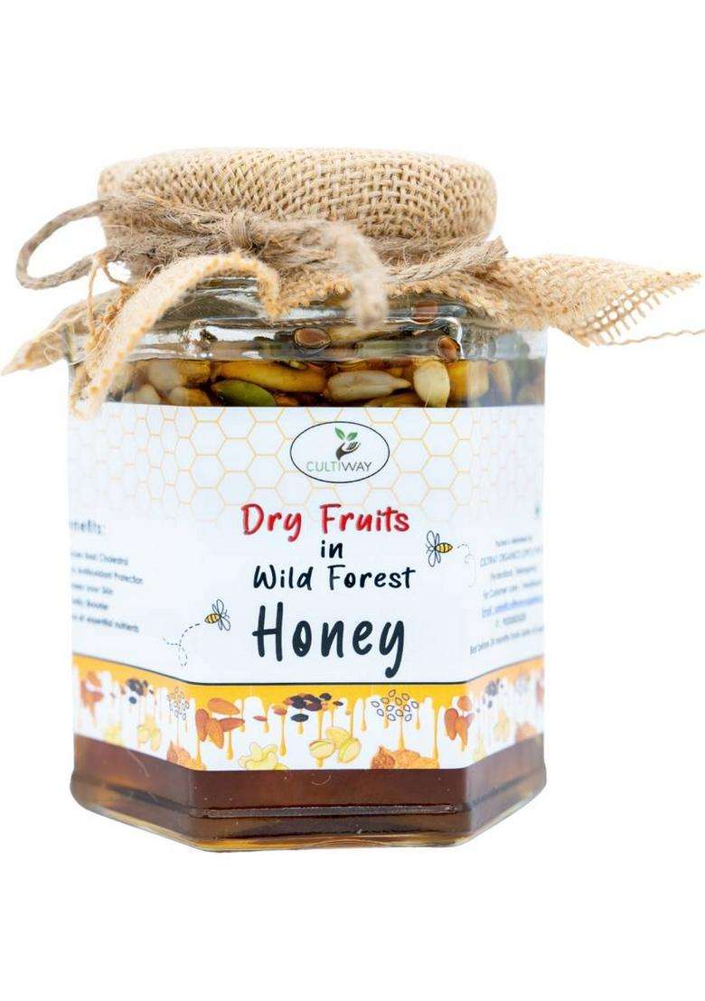 Cultiway Organics Pure And Natural Dry Fruits & Nuts Mixed With Organic Honey (250 G) - Indya