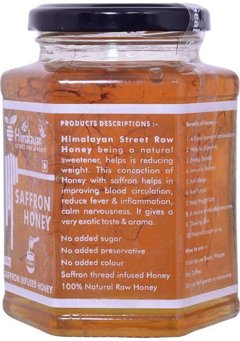 Himalayan Street Raw Honey Natural Organic Quality Saffron 500 G (500 G) - Indya