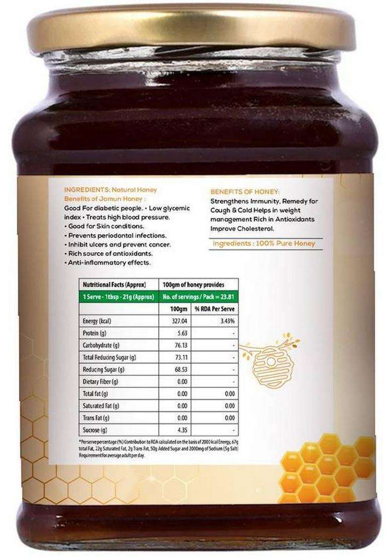 Sujla Jamun Honey | Pure & Raw Forest Natural Unprocessed (1 Kg) - Indya