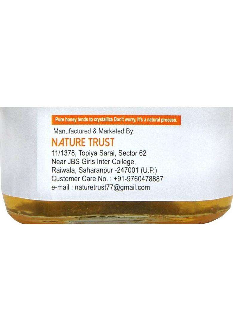 Nature Trust Kashmiri Acacia Raw Honey Pure Natural & Unfiltered White (500 G) - Indya
