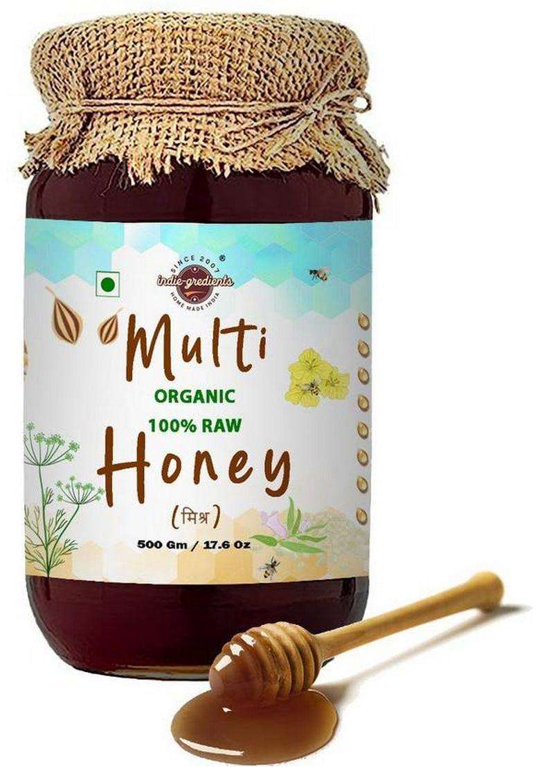 Indie-Gredients Organic India Wild Forest Honey (Multi Floral) (500 G) - Indya