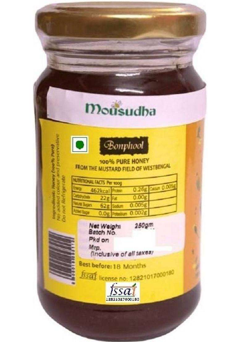 Bonphool Mustard Honey For Immunity 100% Pure & Natural, Rich In Antioxidants Minerals (250 G) - Indya
