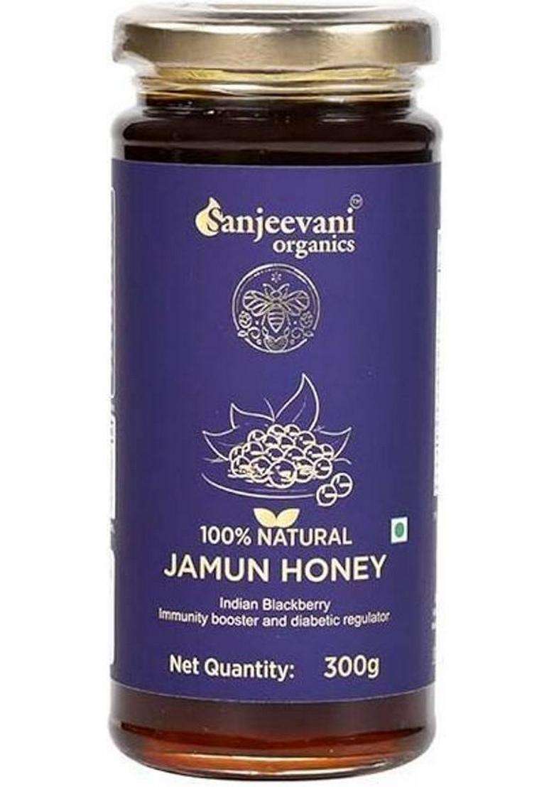 Sanjeevani Organics Natural Jamun Honey | No Additives Added Sugar Mono Flora (300 G) - Indya