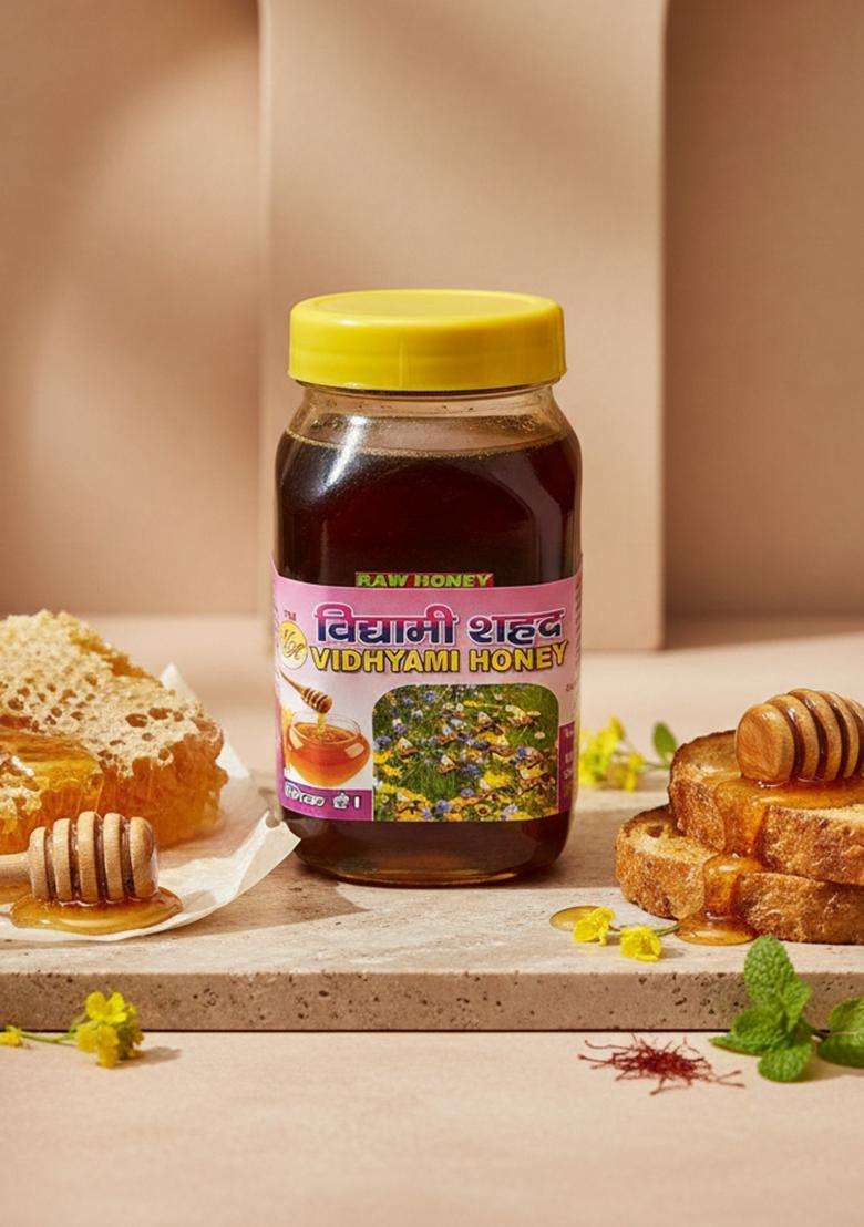 Vidyami Natural General Raw Honey 500 Gm (500 G) - Indya