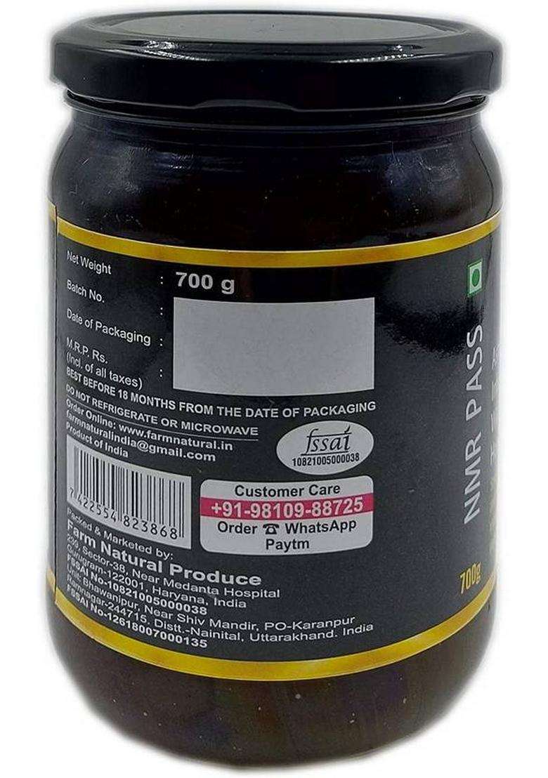 Farm Naturelle Virgin Raw 100% Natural Nmr Tested , Pass Certified Ashwagandha Infused In Forest Honey- Delicious And Men S Vigor, Vitality & Wellness Enhancer (700 Gram) Glass Bottle. G) - Indya