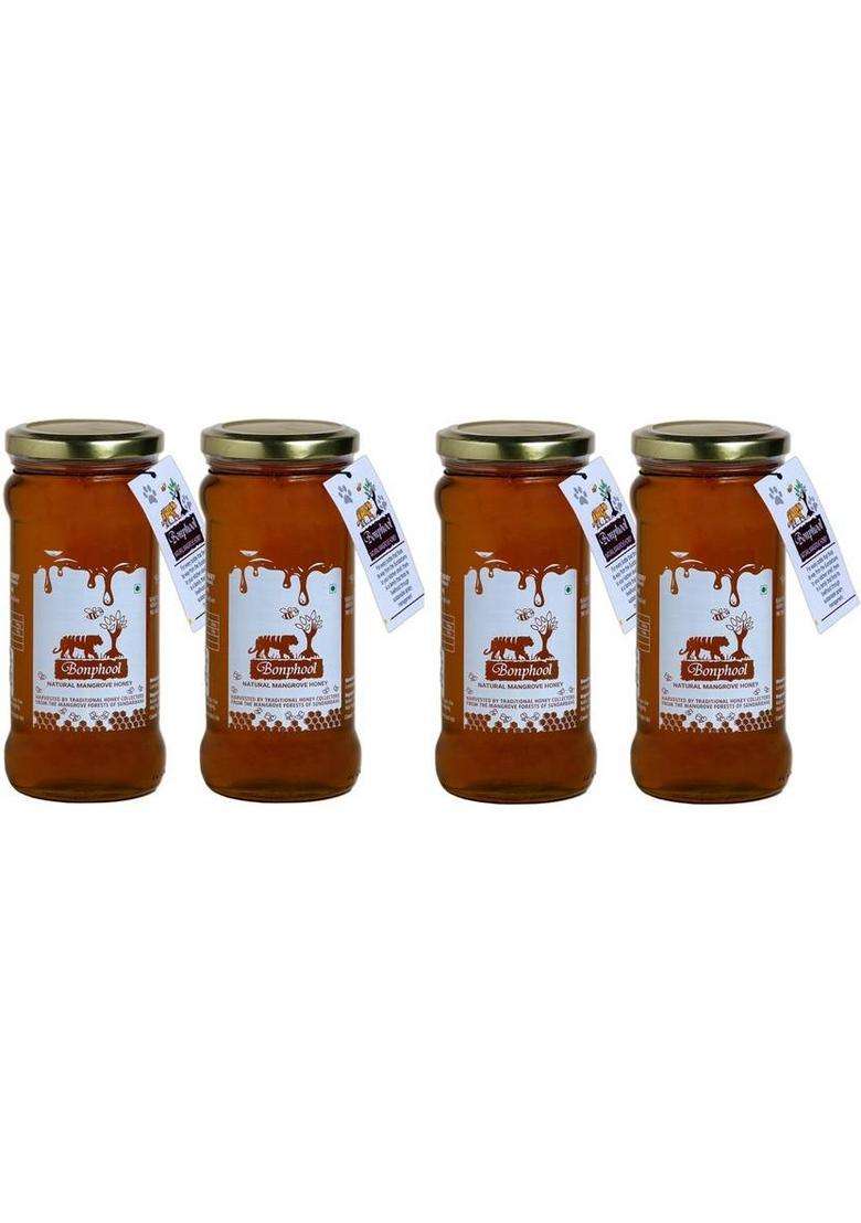 Bonphool Natural Mangrove Honey G20 Summit Gift (Pack Of 4) (490 G) - Indya