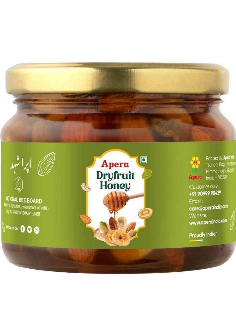 Apera Dryfruit Honey Made With 100% Pure And Organic Dryfruits 400Gm (0.4 Kg) - Indya