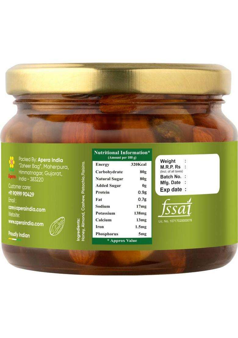 Apera Dryfruit Honey Made With 100% Pure And Organic Dryfruits 400Gm (0.4 Kg) - Indya