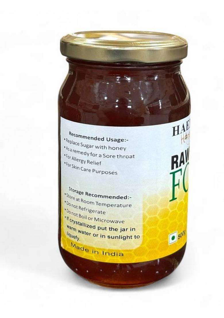 Haem Honey Raw Forest Honey, Unfiltered Wild Natural Immunity Booster Cold And Cough (500 G) - Indya