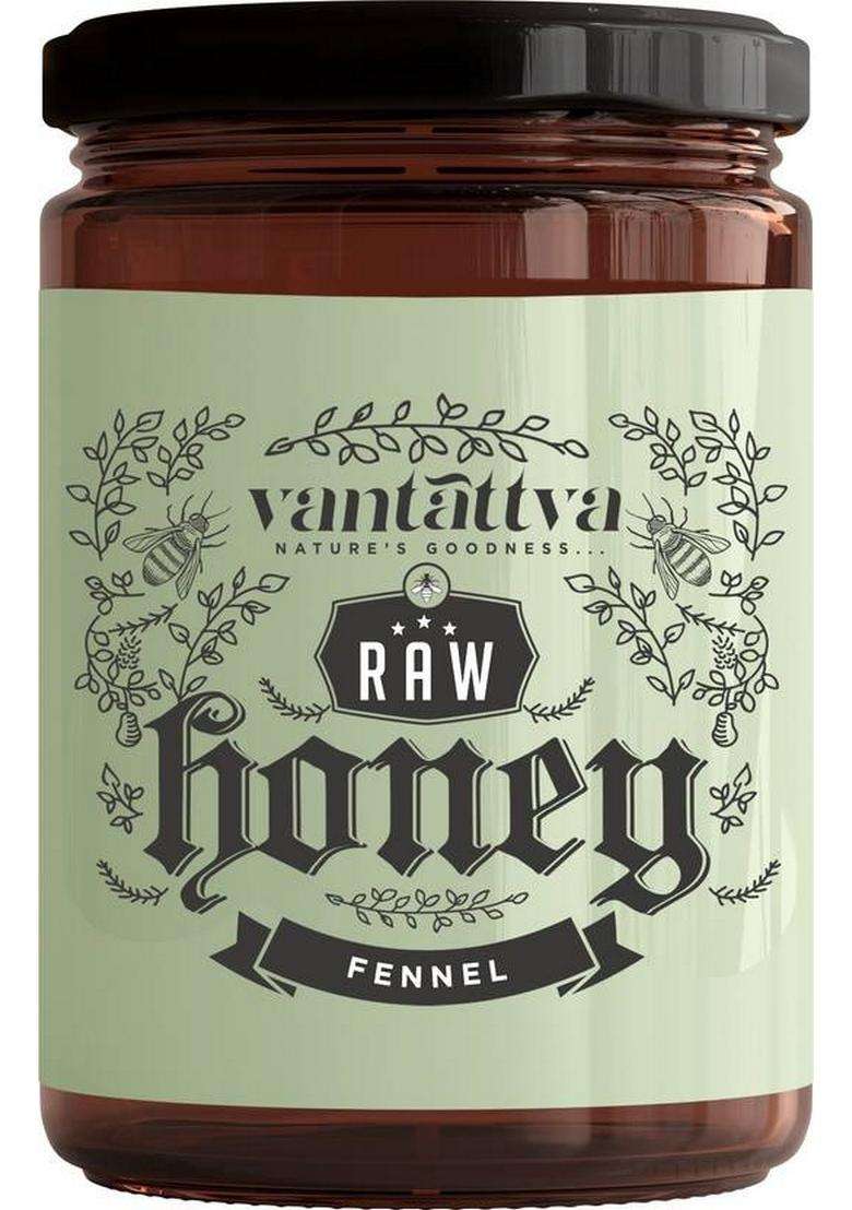 Vantattva Unprocessed Organic Raw Honey-Fennel (700 G) - Indya