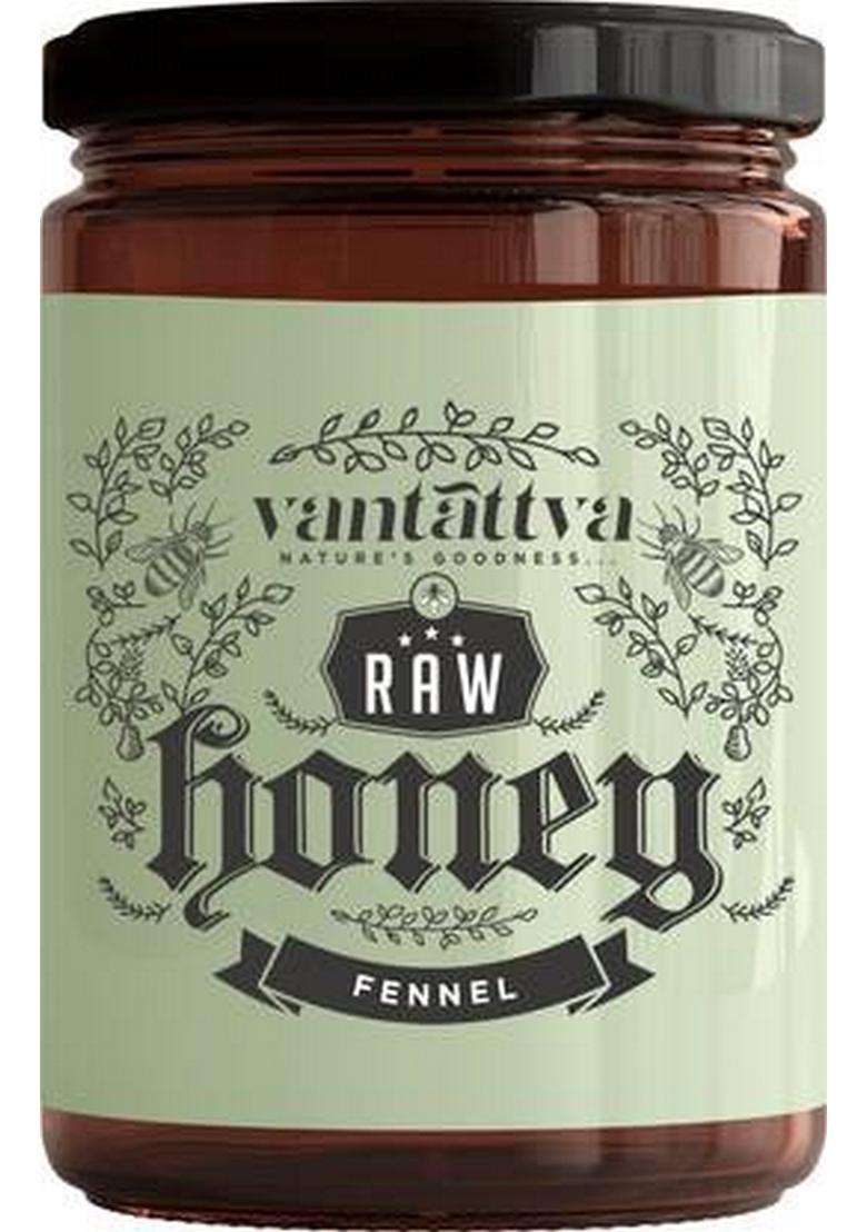 Vantattva Unprocessed Organic Raw Honey-Fennel (700 G) - Indya