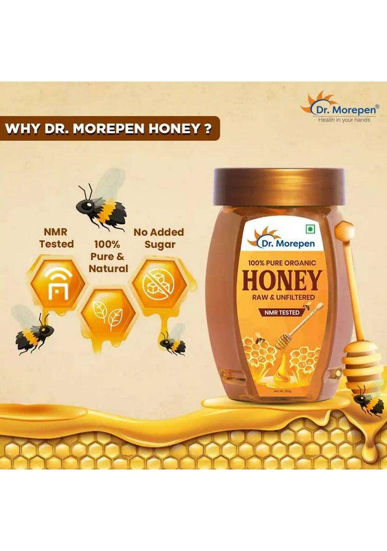 Dr. Morepen 100% Natural Pure Honey & Multi Flora 250 Gm Pack Of 4 (4 X 0.25 Kg) - Indya