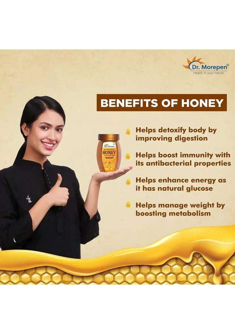 Dr. Morepen 100% Natural Pure Honey & Multi Flora 250 Gm Pack Of 4 (4 X 0.25 Kg) - Indya