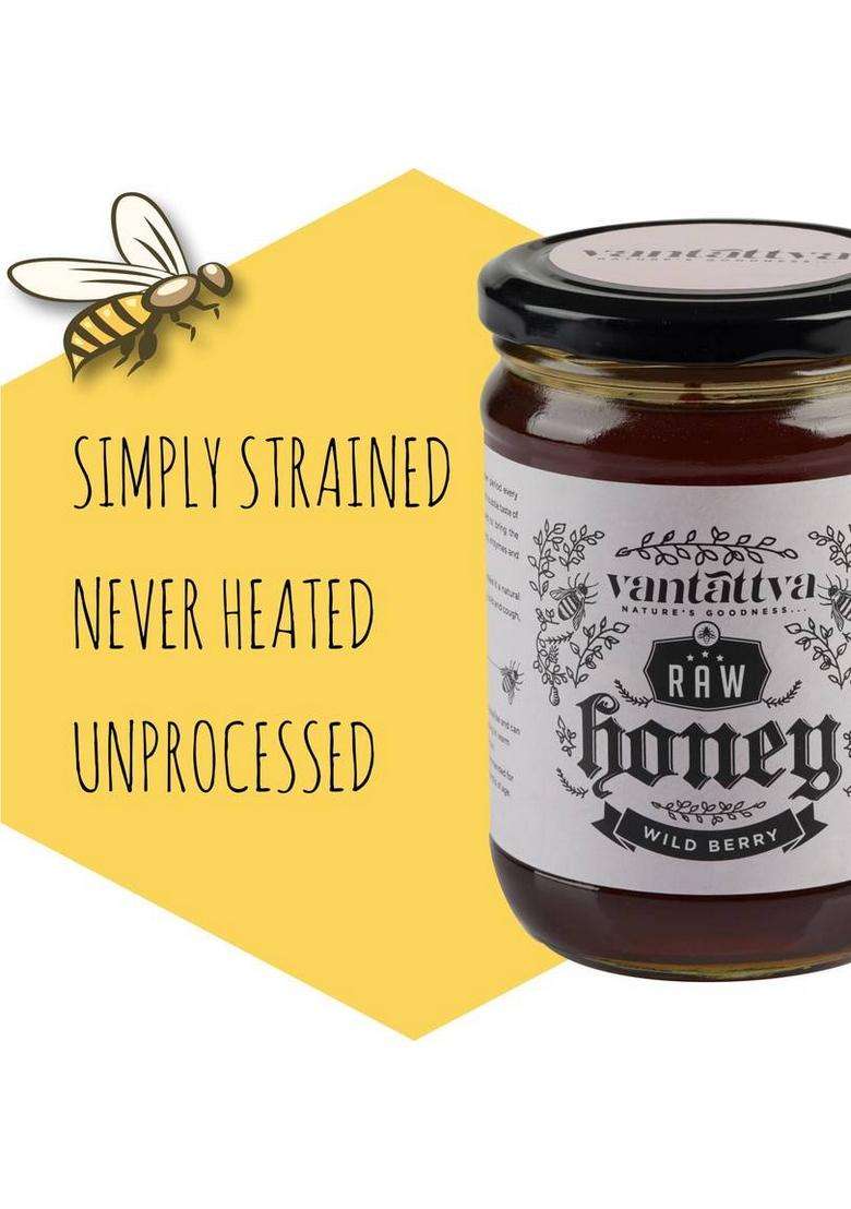 Vantattva Unprocessed Organic Raw Honey-Wild Sidr Berry (750 G) - Indya