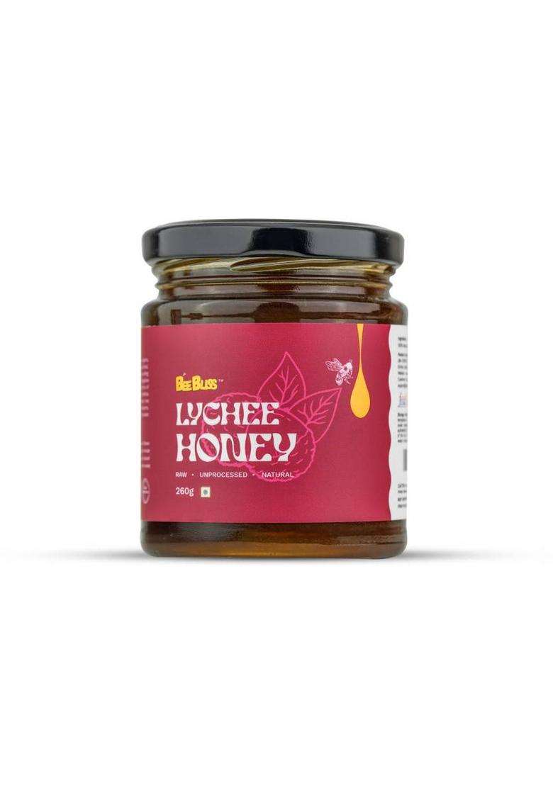Bee Bliss Lychee Natural Honey| 100% Pure| Raw And Unprocessed| No Added Sugar (260 G) - Indya