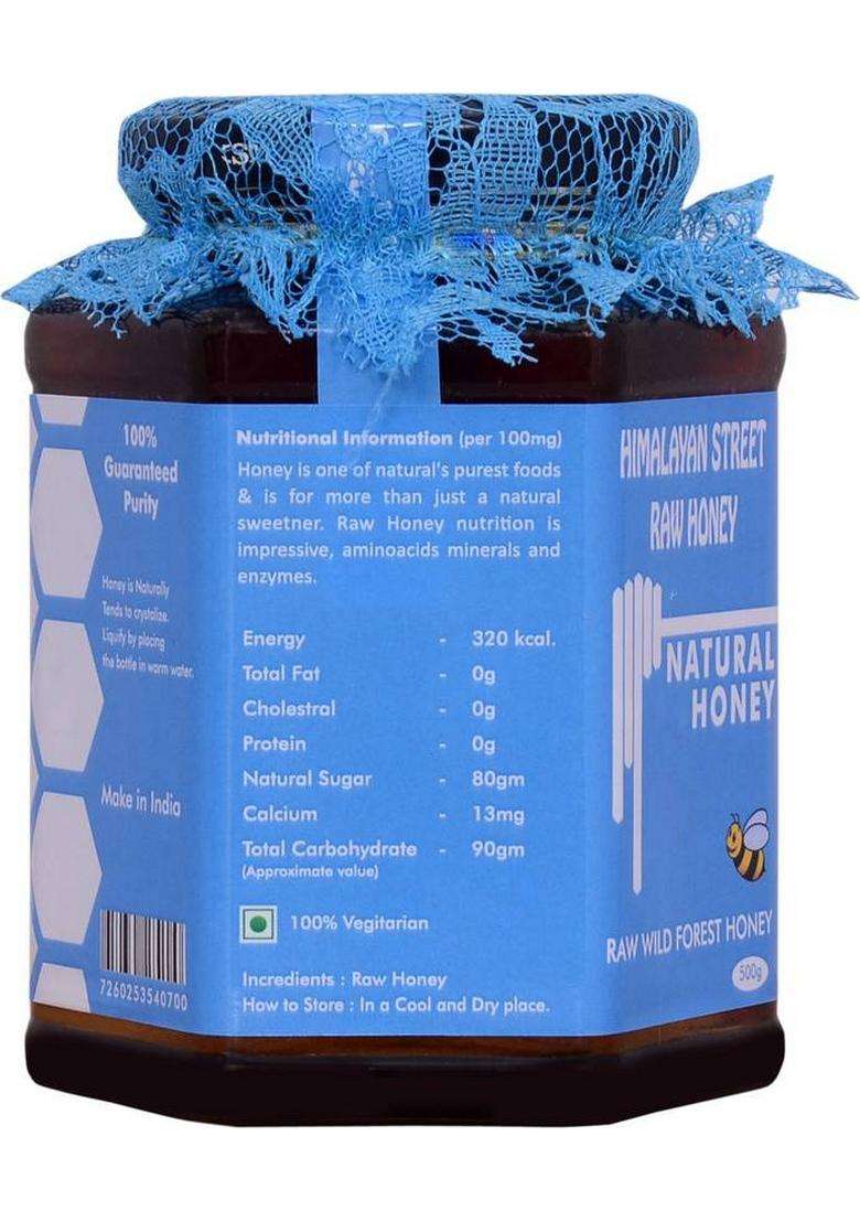 Himalayan Street Raw Honey 100% Natural Unprocessed Wild Forest 500Gm X 2 Pack (1 Ml) Pack of 1 - Indya