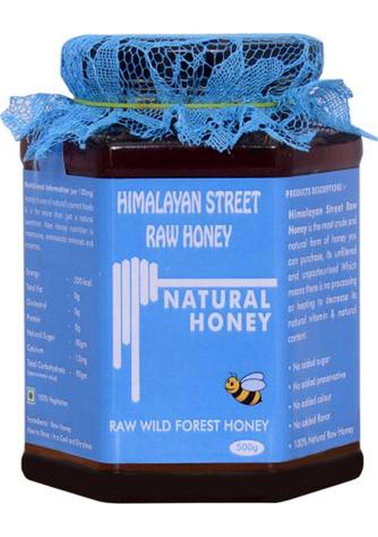 Himalayan Street Raw Honey 100% Natural Unprocessed Wild Forest 500Gm X 2 Pack (1 Ml) Pack of 1 - Indya