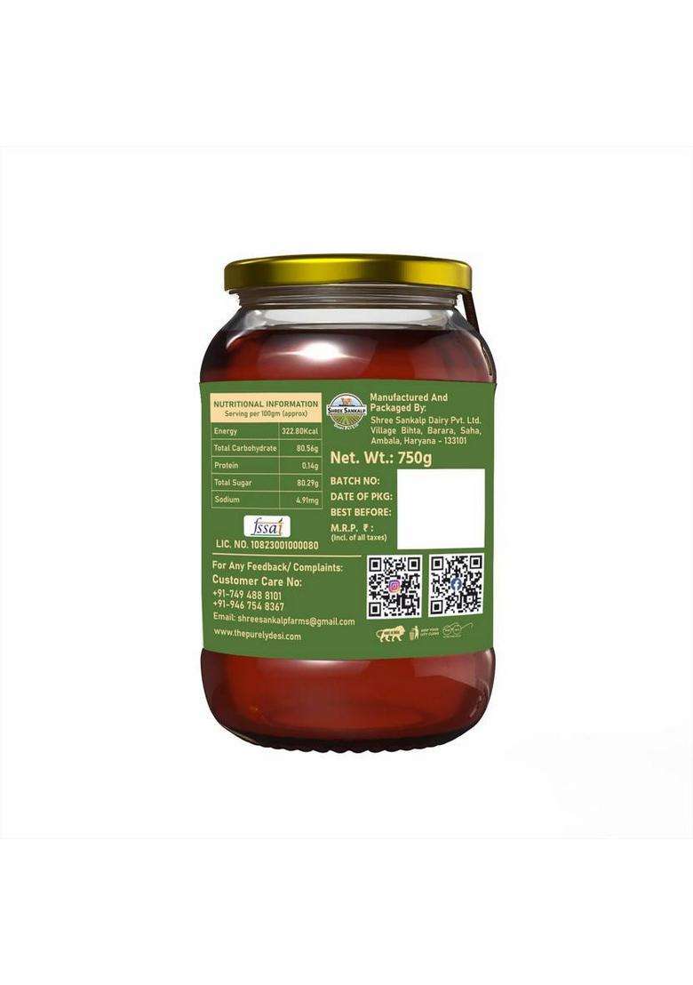 Purely Desi Tulsi Honey 750G | Raw, Unfiltered & Untouched |Natural Immunity Booster (750 G) - Indya