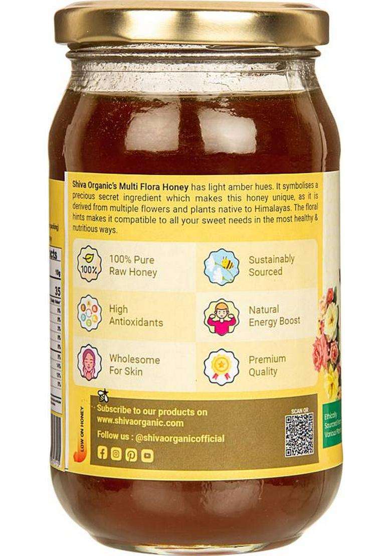 Shiva Organic Multi Flora Honey 1 Kg Nmr Tested 100%Natural Healthy & Pure Honey-Multi Flowers (2 X 0.5 Kg) - Indya