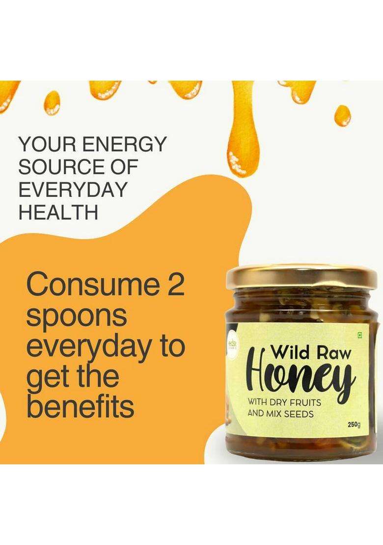 Feast Organic Wild Honey With Dry Fruits & Mix Seeds 250G (250 G) - Indya