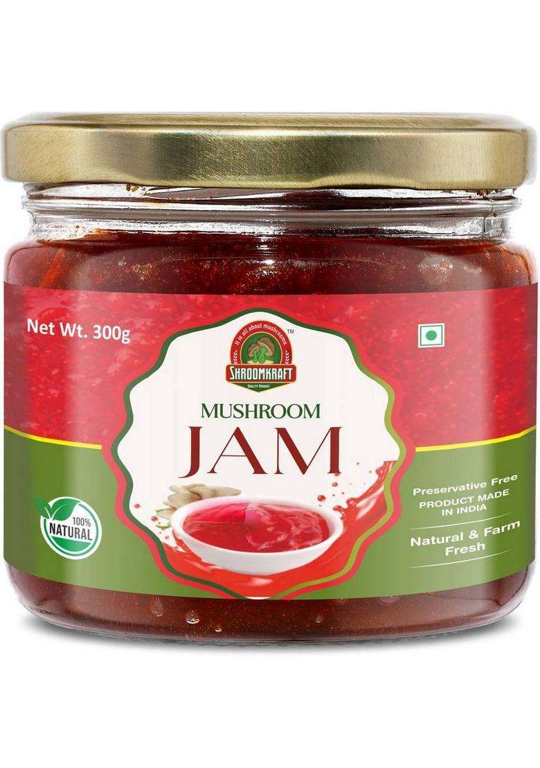Shroomkraft Mushroom Apple Jam 100% Natural, Handmade Fruit Spread | No Preservatives (300 G) - Indya