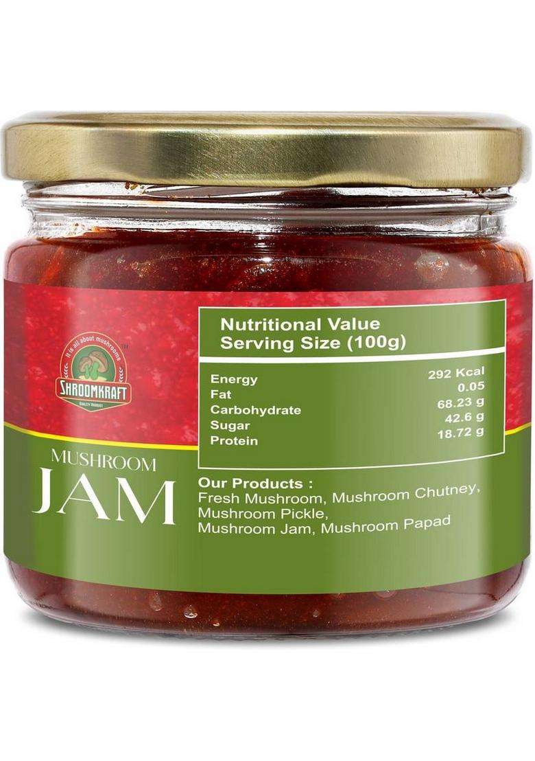 Shroomkraft Mushroom Apple Jam 100% Natural, Handmade Fruit Spread | No Preservatives (300 G) - Indya