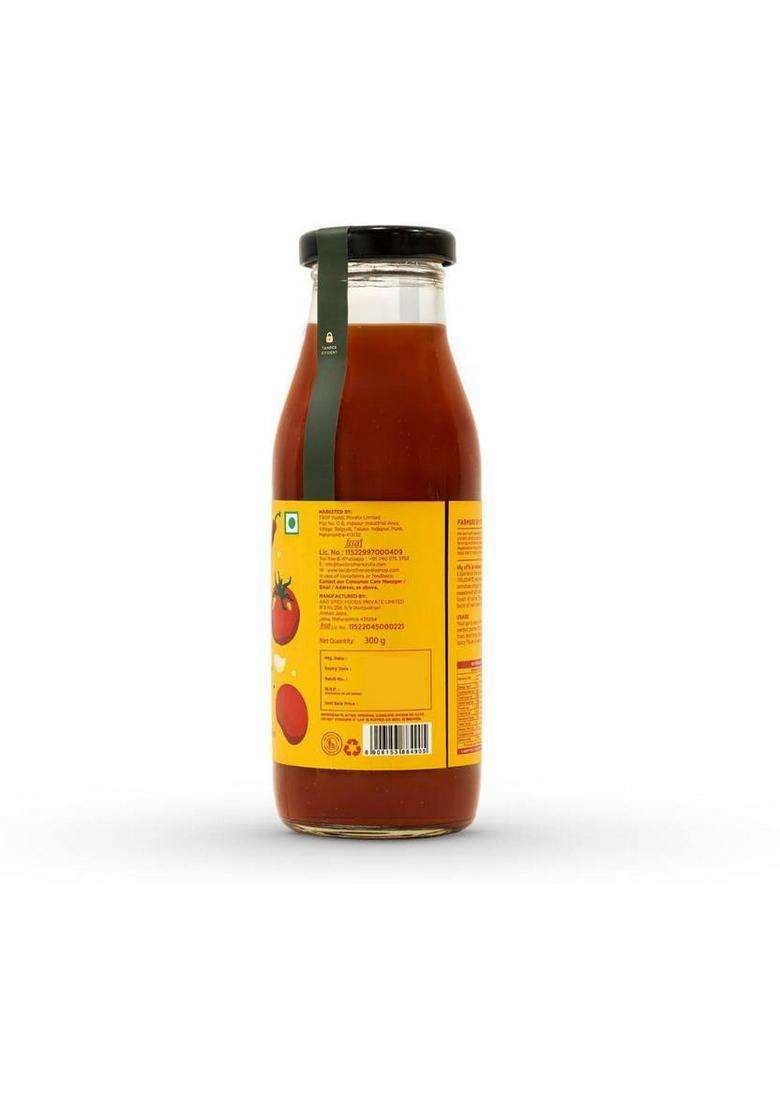 Two Brothers Organic Farms Trumato Spicy Tomato Ketchup -300G | Made With Fresh Tomatoes No Refined Sugar (300 Ml) - Indya