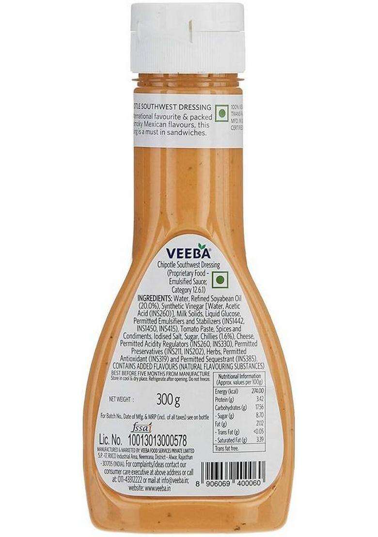 Veeba Chipotle Southwest Salad Dressing, By Padelasuperstore Sauce (310 G) - Indya
