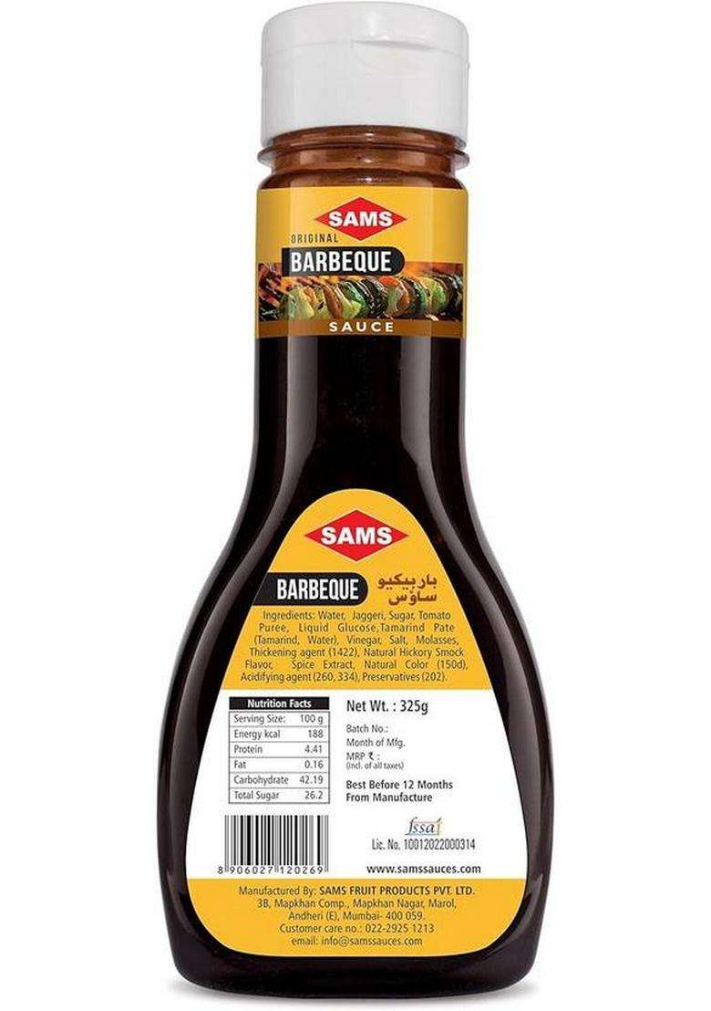 Sams Barbeque Sauce 325G Gourmet Sauces For Adding Taste And Flavour, Veg (325 G) - Indya