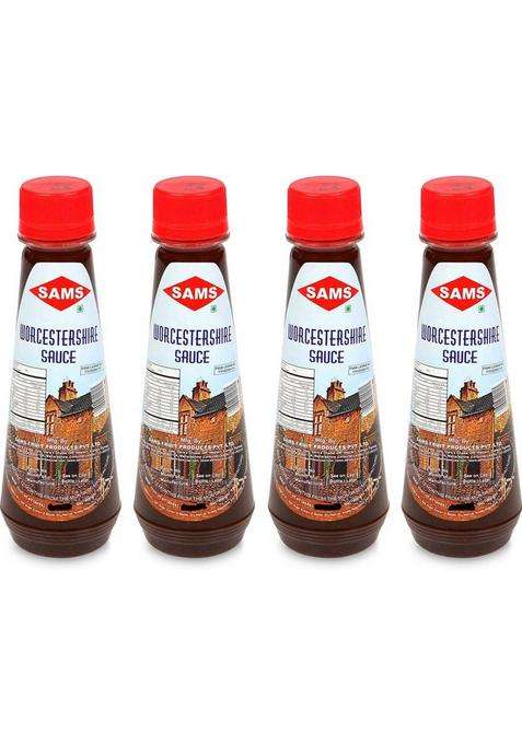 Sams Worcestershire Sauce 190G Delicious Cooking Recipes Pack Of 4 (4 X 190 G)