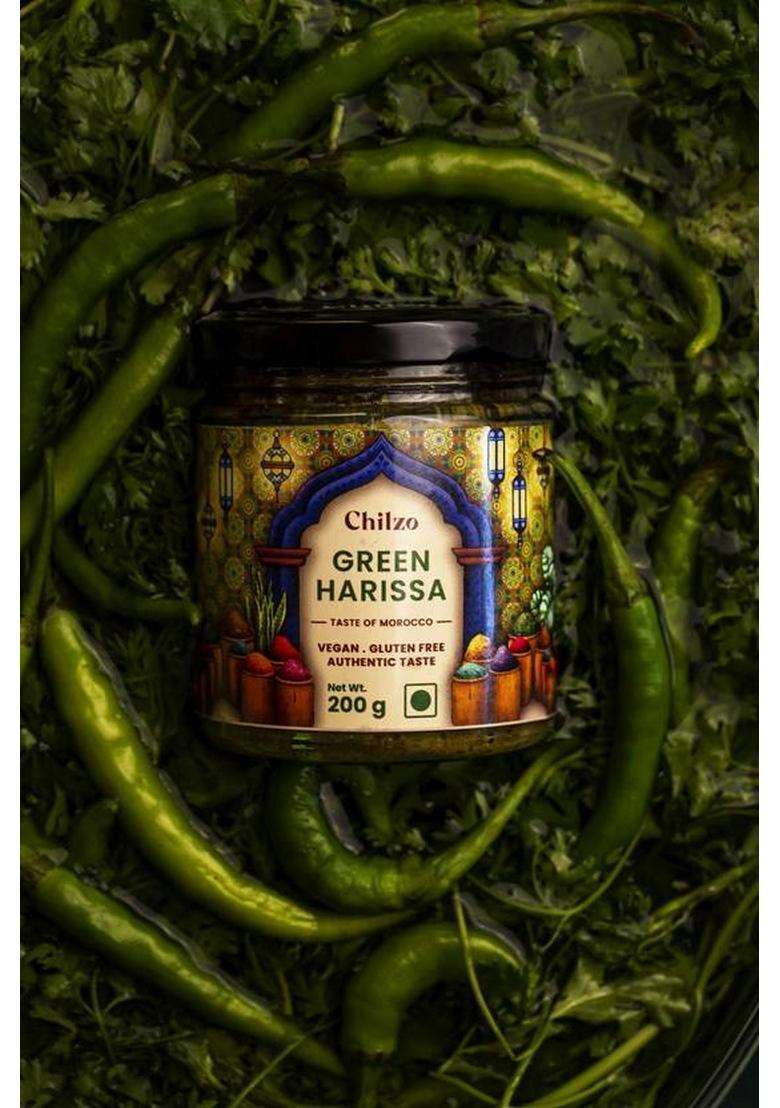 Chilzo Green Harissa Sauce & Dip (200 Ml) - Indya
