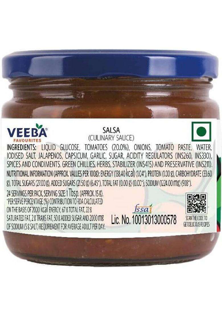 Veeba Salsa Dip 360Grams Pack Of 1 (360 G) - Indya