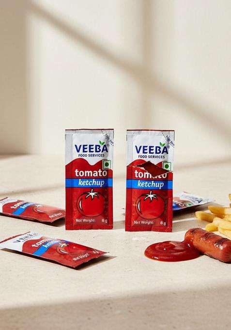 Veeba Pack Of 100 Sauces & Ketchup (100 X 0.08 G)