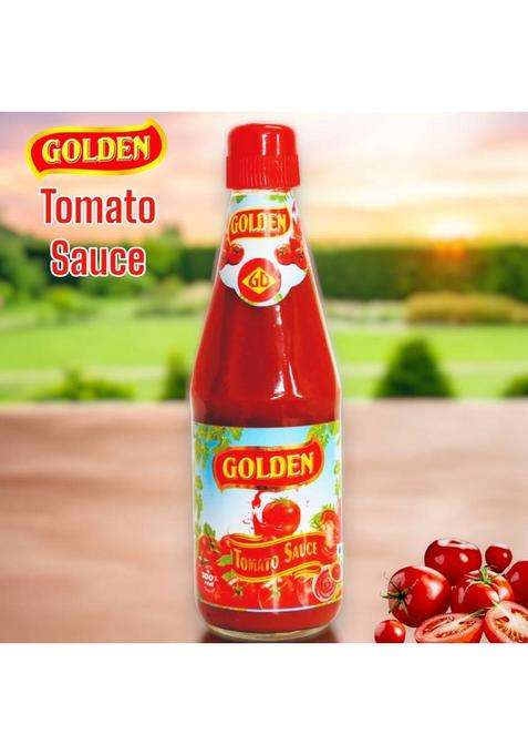 Golden Fresh Tomato Sauce, 100% Natural, No Onion & Garlic, Tasty, Vegetarian Ketchup (650 G)