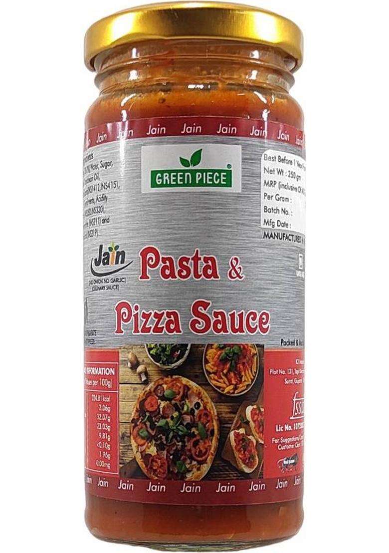 Green Piece Jain Pizza Pasta Sauce With No Onion Garlic (Pack Of 2) & Dip (2 X 250 G) - Indya