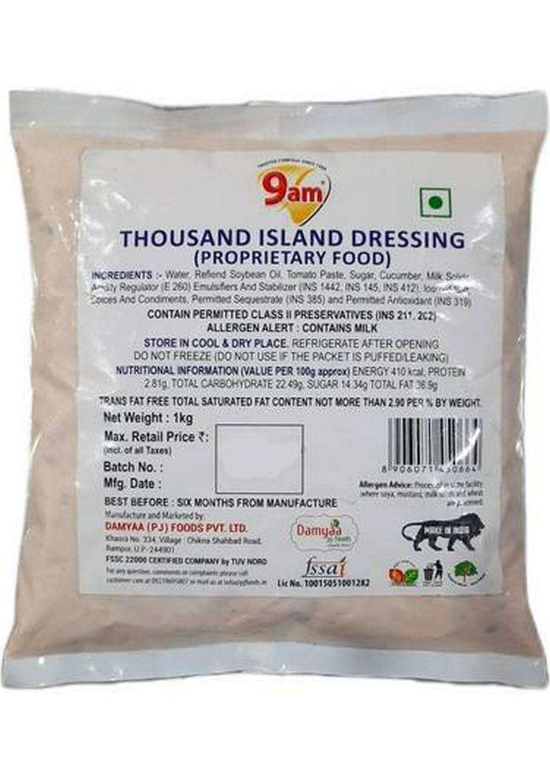 Creamooz By 9Am Thousand Island Dressing Dip (1 Kg) - Indya
