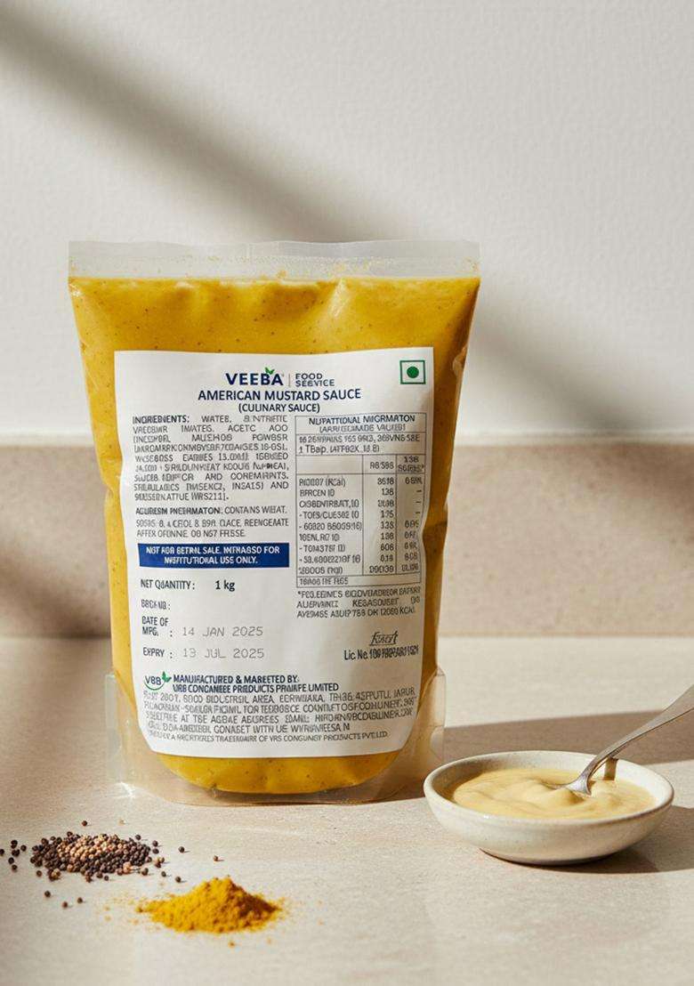 Veeba American Mustard Sauce (1 Kg) - Indya