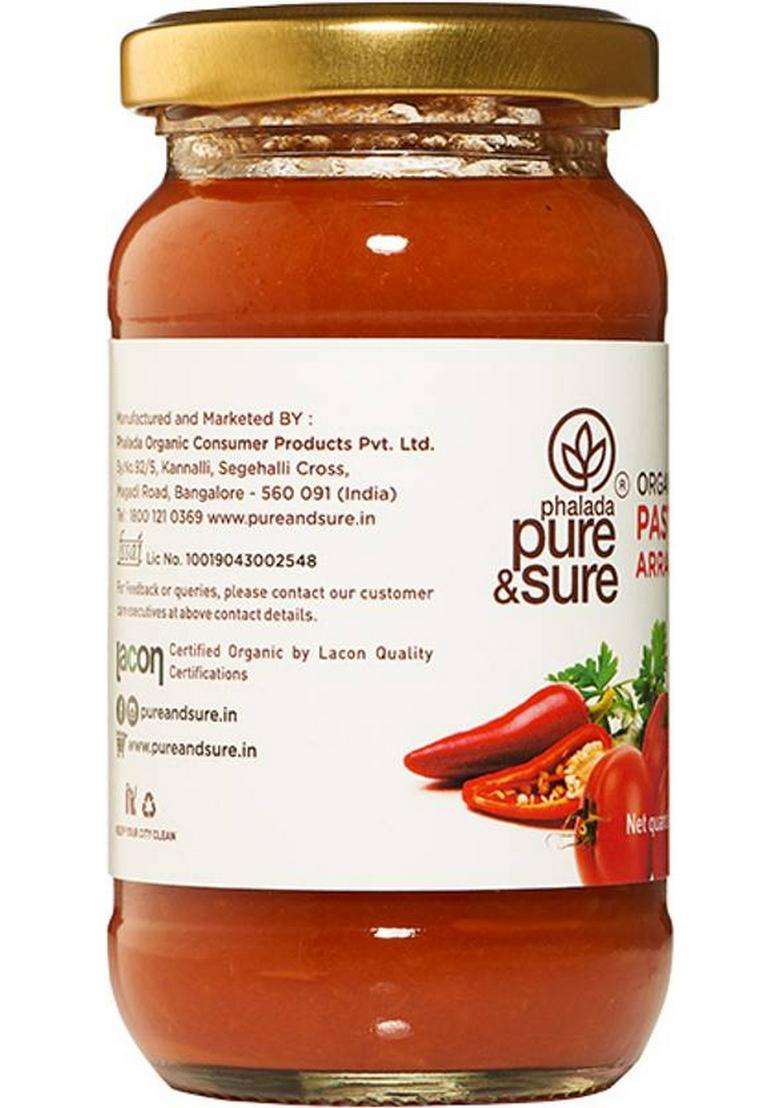 Pure & Sure Organic Arrabbita Sauce (190 G) - Indya