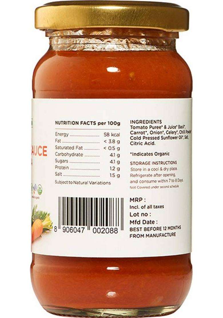 Pure & Sure Organic Arrabbita Sauce (190 G) - Indya