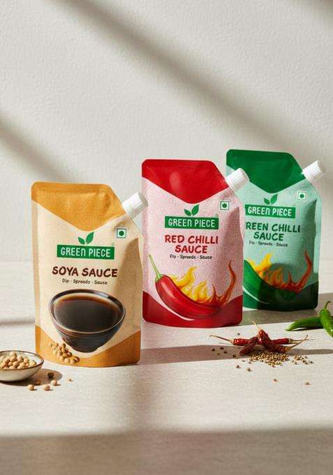 Green Piece Soya,Green Chilli ,Red Chilli(Pack Of 3) Sauces & Ketchup (3 X 100 G)