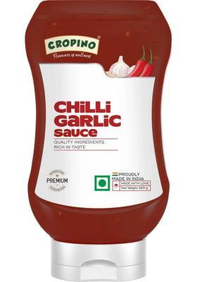 Cropino Chilly Garlic Sauce | Made With Fresh Chilies And Hot & Spicy Flavour (320 G)