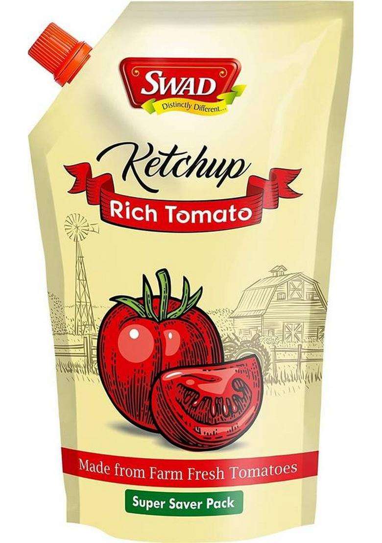 Swad Tomato Ketchup | Made From Farm Fresh Tomatoes Sauces & (1 Kg) - Indya