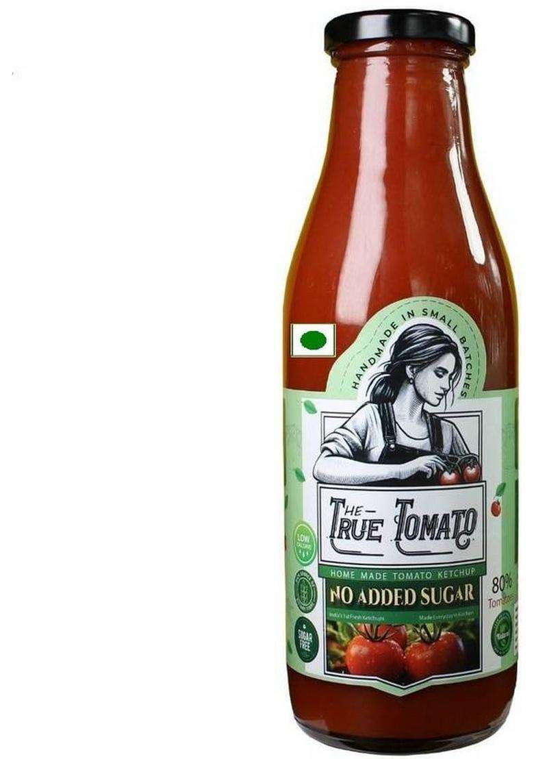 The True Tomato Sugar Free Ketchup More Than 85% Fresh Tomatoes (220 G) - Indya